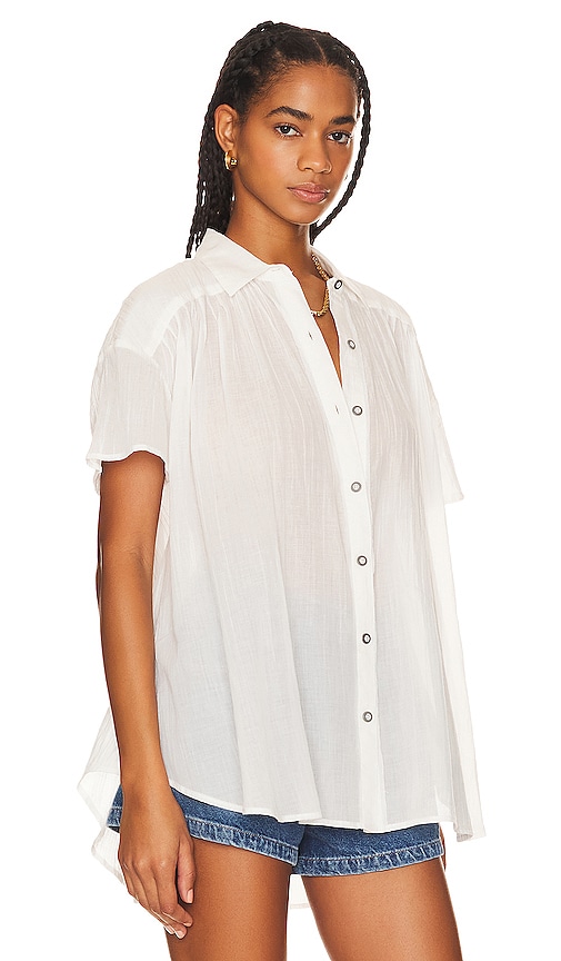 Shop Free People X We The Free Float Away Shirt In White