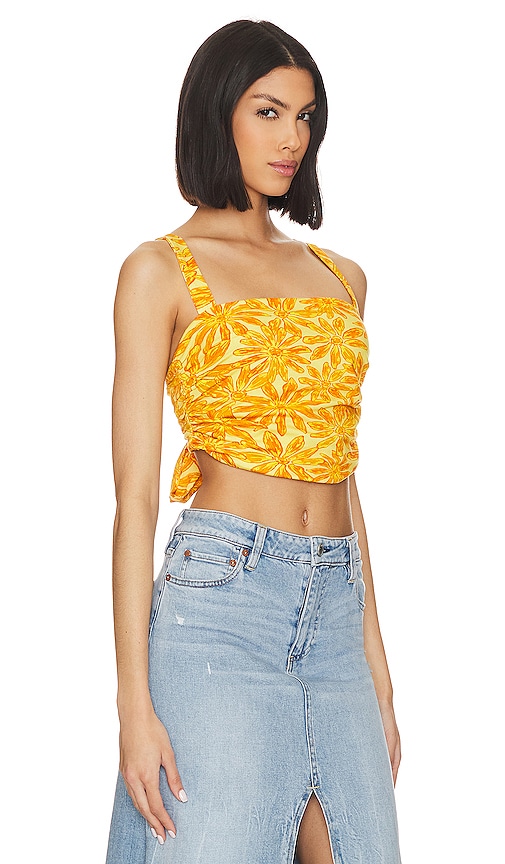 Shop Free People All Tied Up Tank In Yellow Combo
