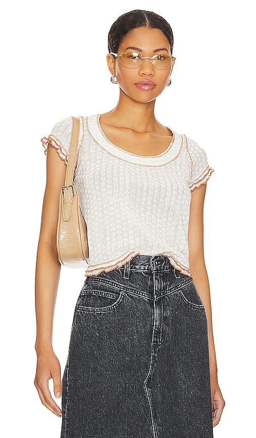 Free People Garner Tee in Tea Combo