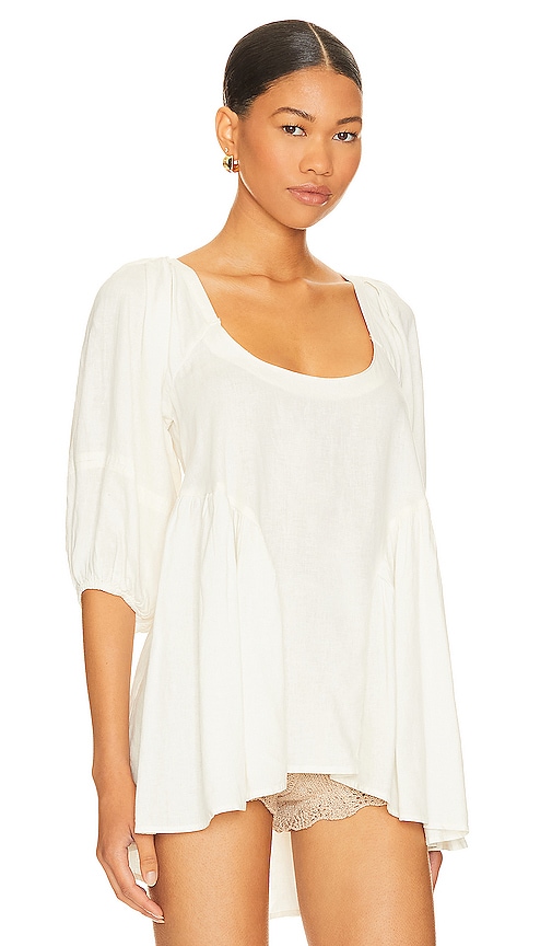 Shop Free People X Revolve Blossom Tunic In Optic White