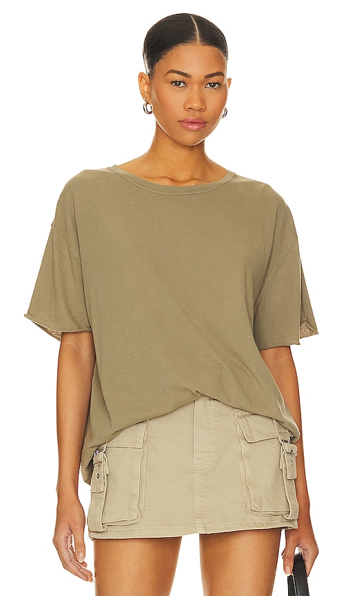 Free People x We The Free Nina Tee in Olive Stone