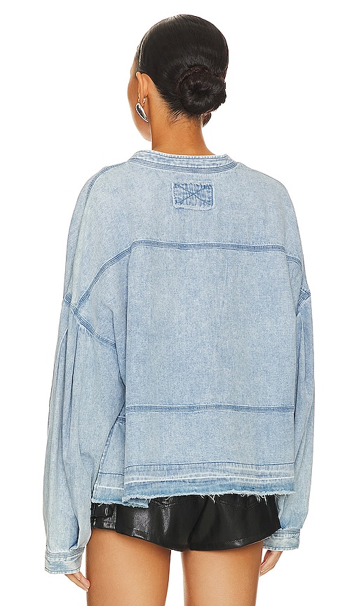  Free People X We The Free Jude Denim Pullover In Vintage Indigo In Denim-light. Size M. Also In L, Xl. 