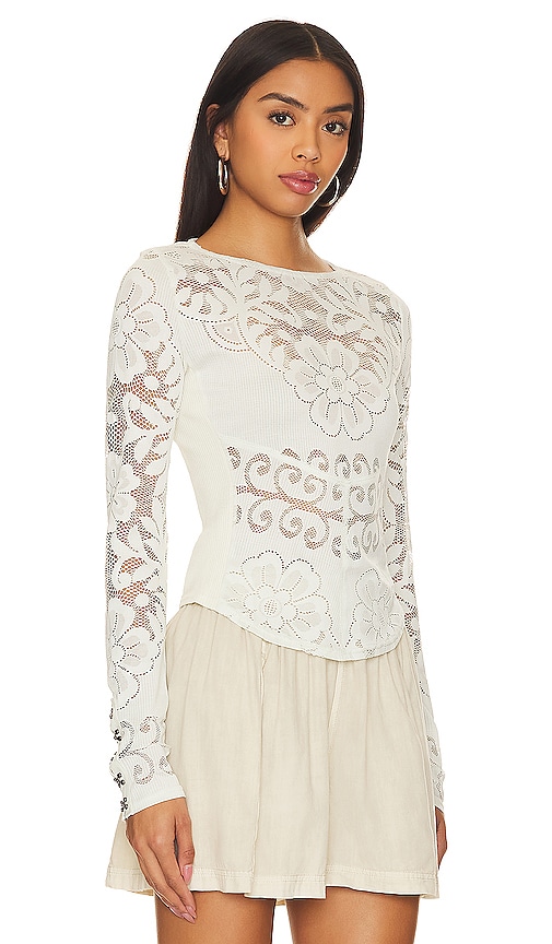 Shop Free People Wild Roses Top In Pastry Cream
