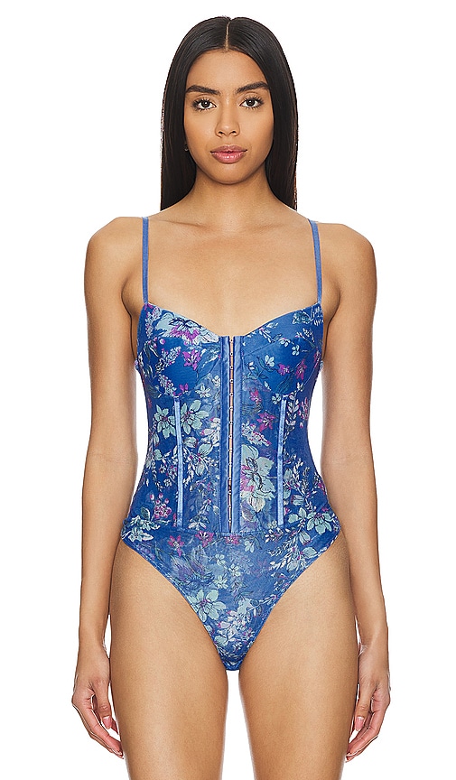 FREE PEOPLE X INTIMATELY FP PRINTED NIGHT RHYTHM BODYSUIT 