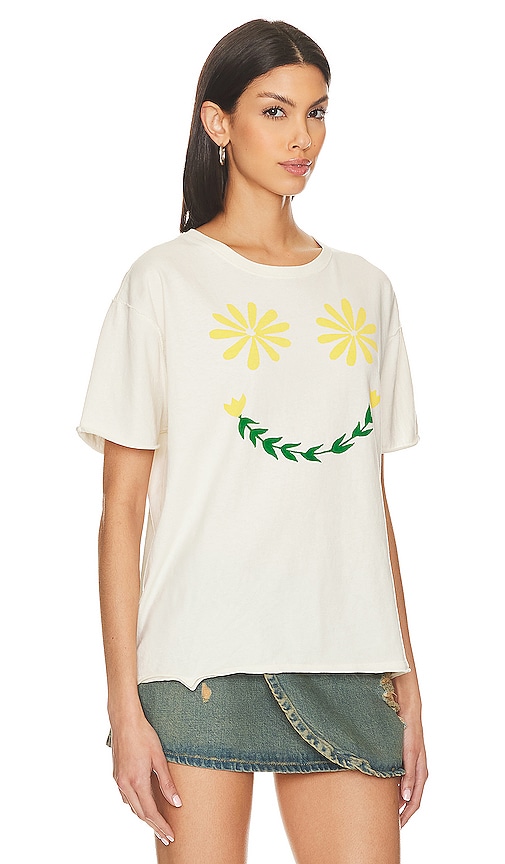 Shop Free People X We The Free Sunshine Smiles Tee In 象牙白拼接