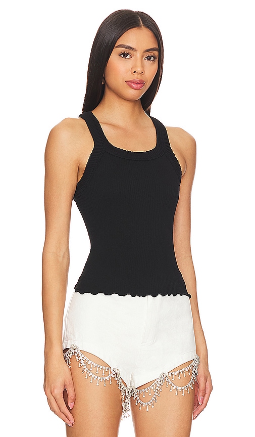 Shop Free People Ribbed Seamless Tank In Black
