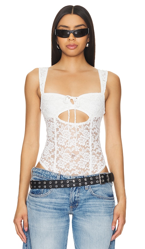 Shop Free People X Intimately Fp Strike A Pose Bodysuit In White