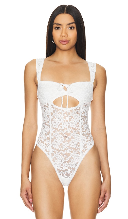 Shop Free People X Intimately Fp Strike A Pose Bodysuit In White