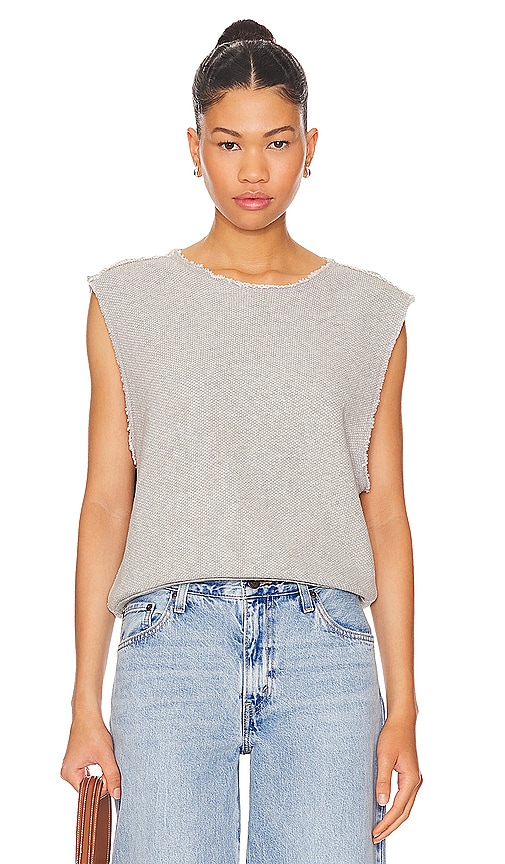 Shop Free People So Easy Muscle Tee In 麻灰色