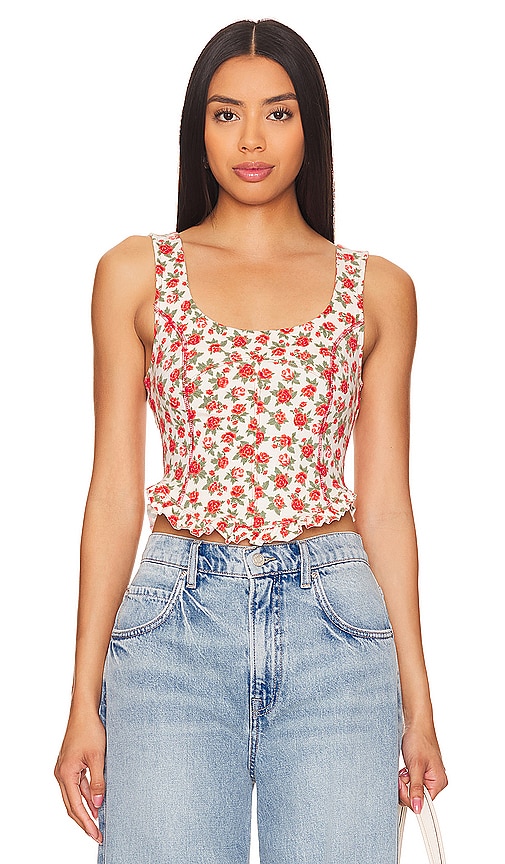 Free People Melanie Tank in Ivory Combo