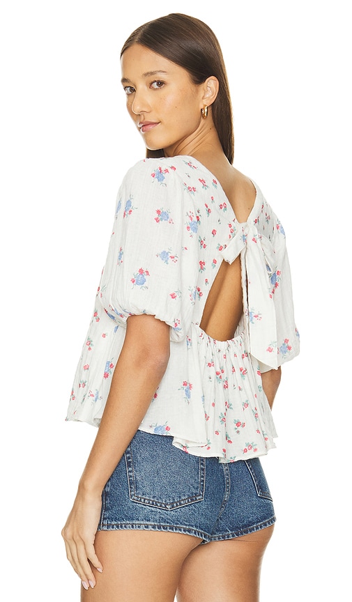 FREE PEOPLE CHLOE PRINTED TOP 