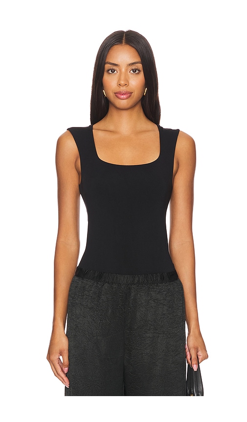 Shop Free People X Intimately Fp Luna Square Neck Bodysuit In Black