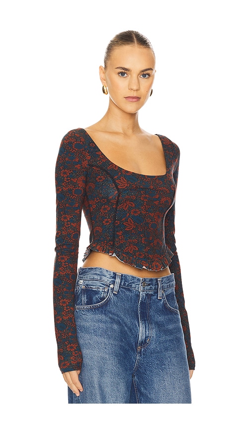 Shop Free People Melanie Long Sleeve Top In Night Combo