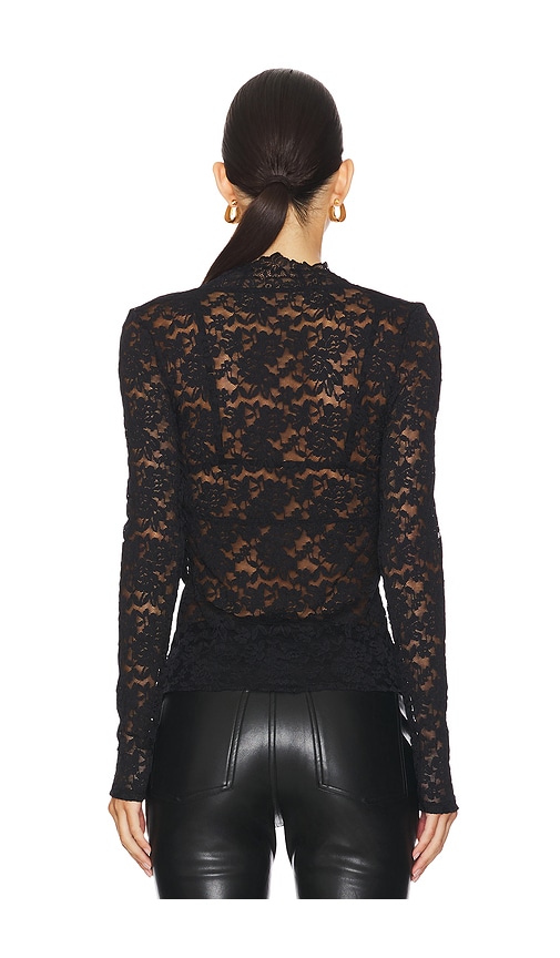  Free People Top Manga Larga Encaje Intimately Fp All Day Long En Color Negro Talla L  (también En S, Xl, Xs). 
