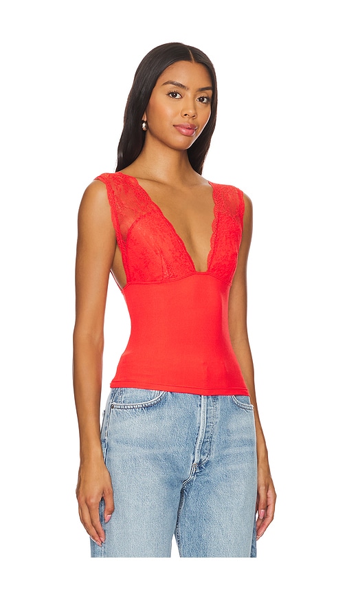 Free People X Intimately Fp X Revolve Power Play Cami In Poppy Red