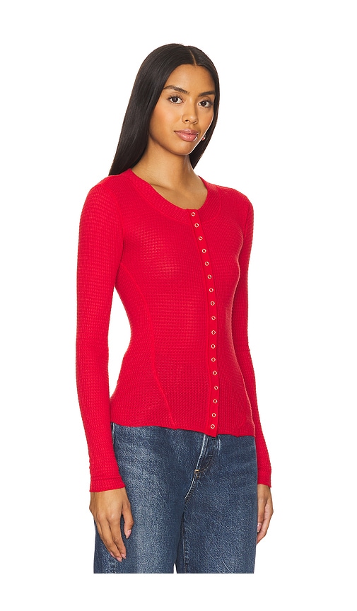 Free People X Intimately Fp Going Places Cardi In Cherry Crush