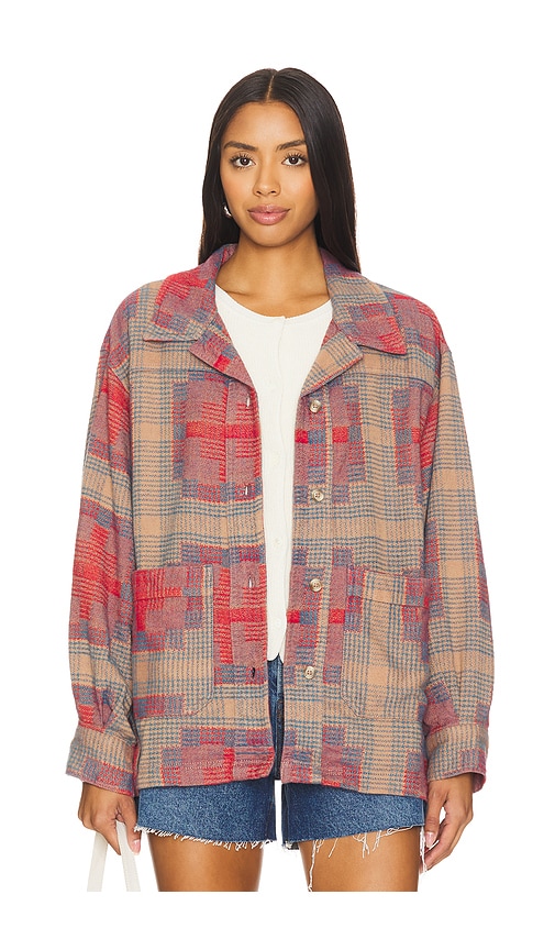 Free People x We The Free Keep It Cozy Shirt in Red Combo