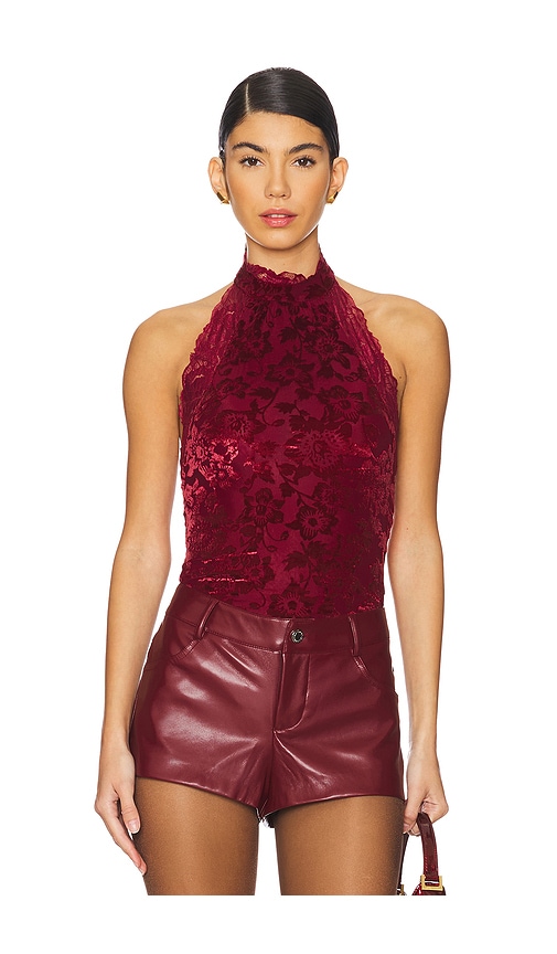 Free People X Intimately Fp Late Night Bodysuit In Wine