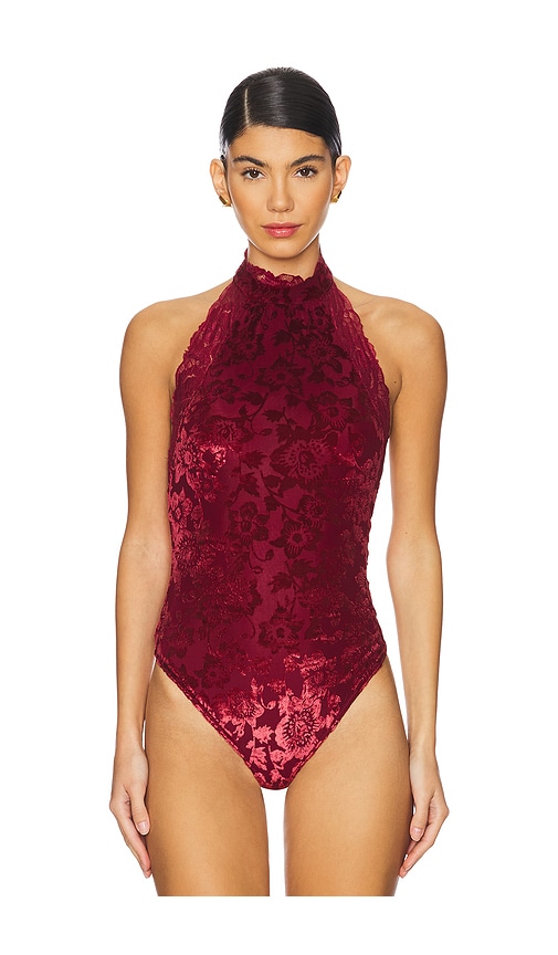 Free People X Intimately Fp Late Night Bodysuit In Wine