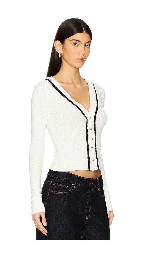 Free People Tipton Cardigan In Ivory Combo In White