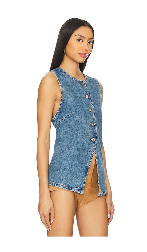Shop Free People X We The Free Aimee Vest In Blue