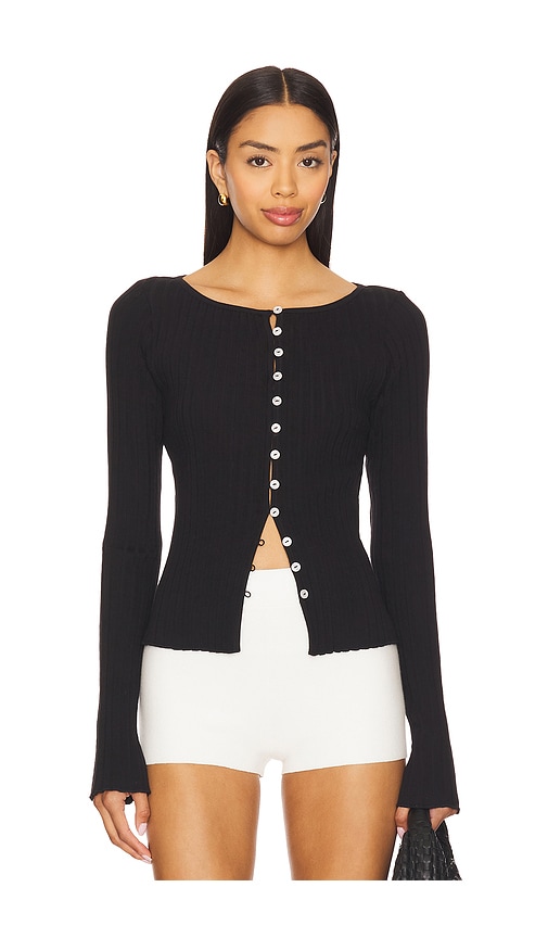 Tilly Long Sleeve Top in Black. - size XL (also in L, M, S, XS)