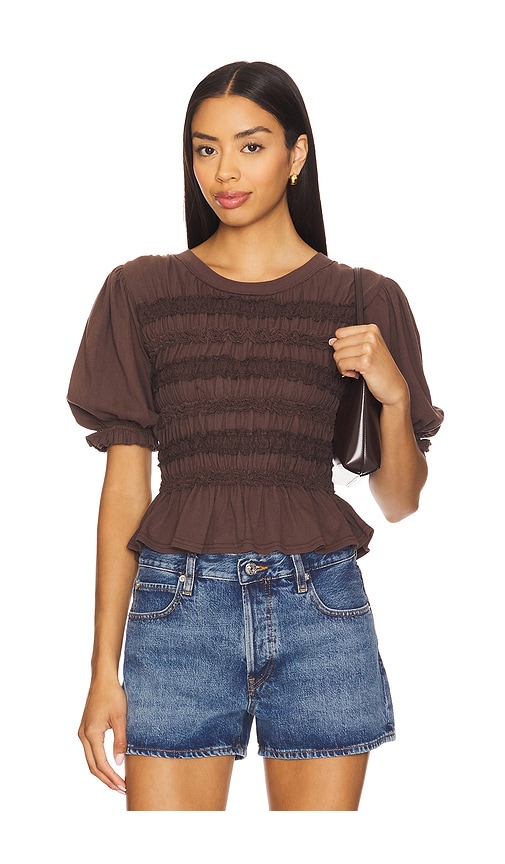 Maxey Knit Top in Brown. - size XL (also in L, M, S, XS)