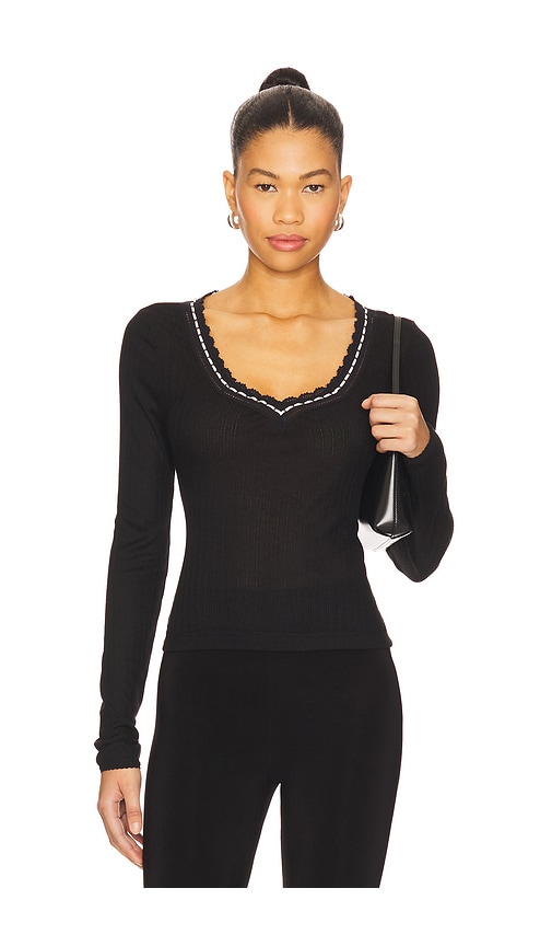 Only You Long Sleeve Top in Black. - size XL (also in L, M, S, XS)