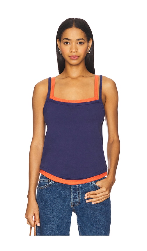 x We The Free Twofer Tank In Indigo Combo in Blue. - size XS (also in L, M, S)