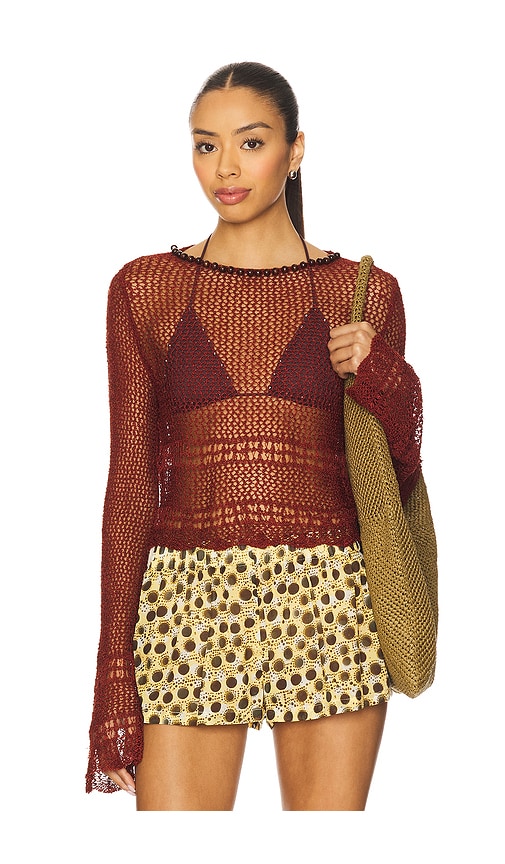 Free People x REVOLVE Slinky Festival Top in Ruby Wine