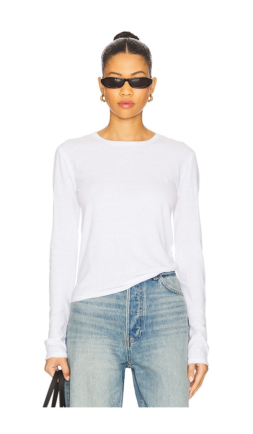 Free People X We The Free Nova Tee Long Sleeve In White
