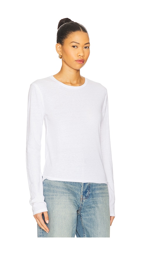 Free People X We The Free Nova Tee Long Sleeve In White