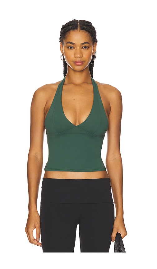 x Intimately FP Still Here Halter In Pineneedle in Dark Green. - size XS (also in L, M, S, XL)