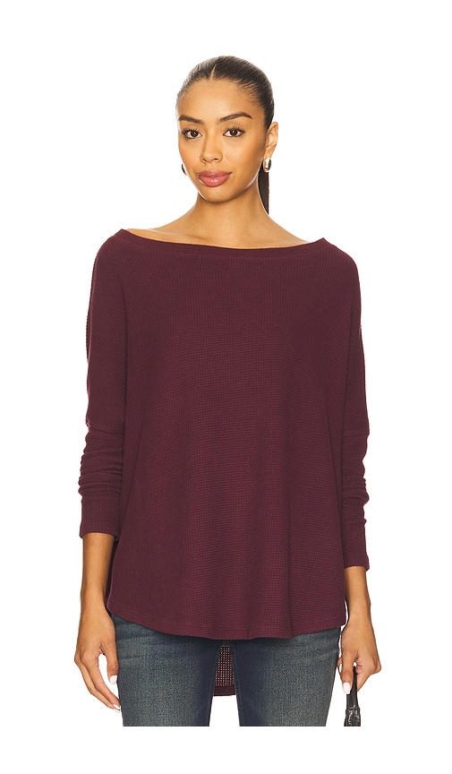 Free People x We The Free Latte Blues Thermal Solid In Chocolate Grape