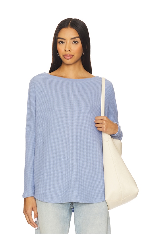 Free People X We The Free Latte Blues Thermal Solid In Blue