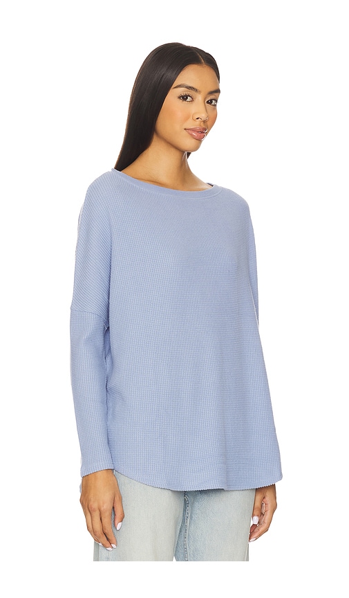 Free People X We The Free Latte Blues Thermal Solid In Blue