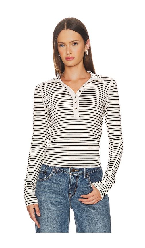 Free People X We The Free Lake Henley Stripe In White