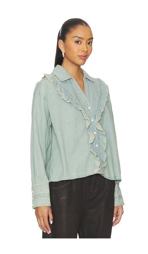 Free People X We The Free Tattered And Ruffled Top In Multi
