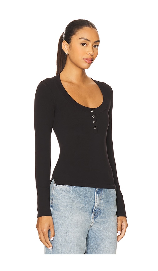 Free People Wide Awake Layering Top In Black