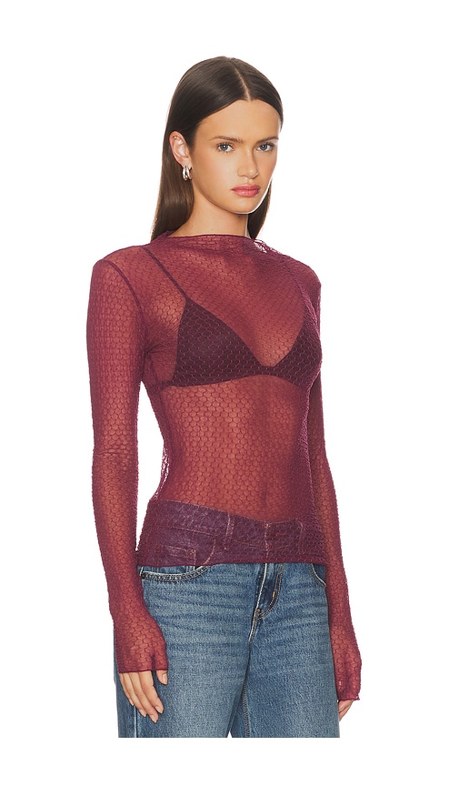 Free People Minding My Business Top In Burgundy