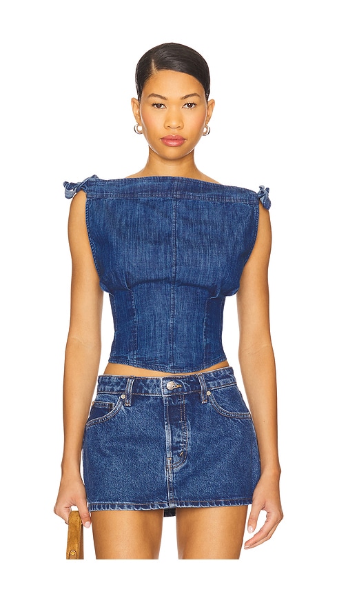 Free People Louie Indigo Top