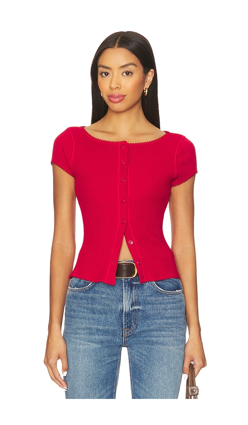 Free People Most Wanted Cardi In Red
