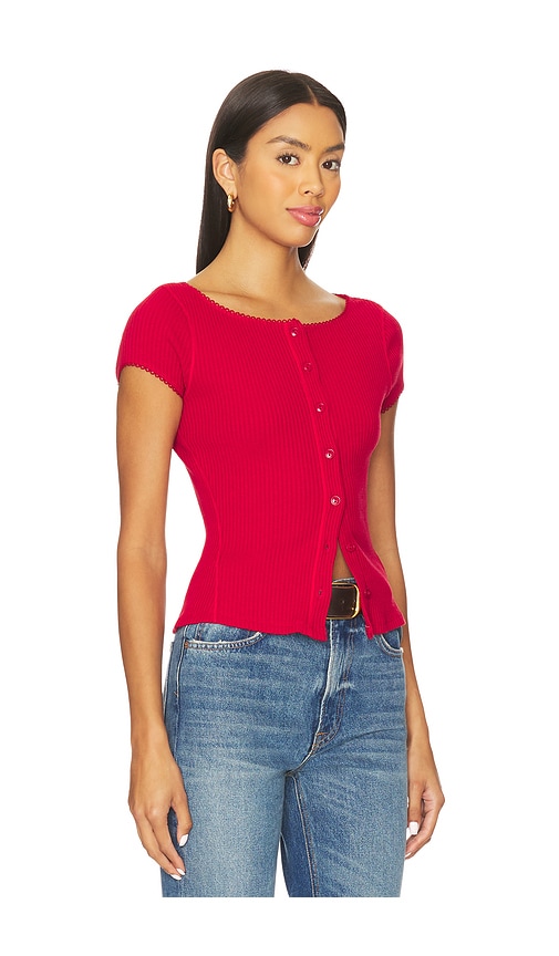 Free People Most Wanted Cardi In Red