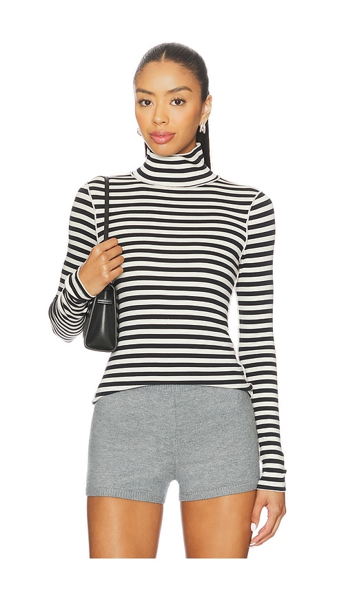 Free People x We The Free Good Good Turtle Stripe Top In Black Combo