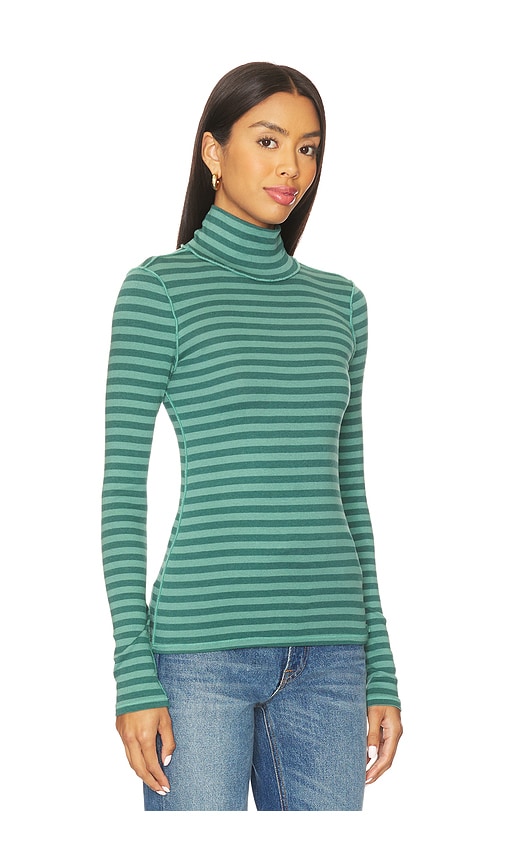 Free People X We The Free Good Good Turtle Stripe Top In Green