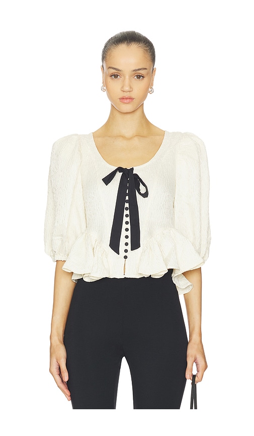 Free People TOP AVEC NUD PAMELA en Cream Taille S Also en 178 €