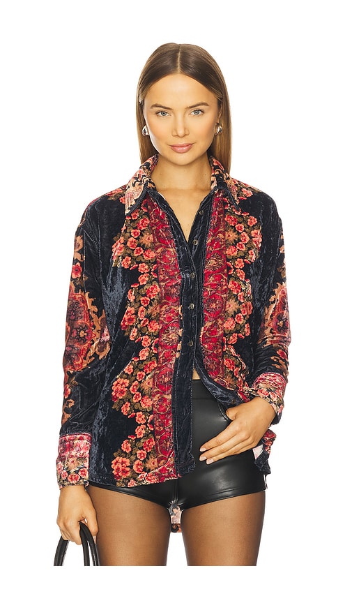 Free People X We The Free One Night Velvet Top In Black