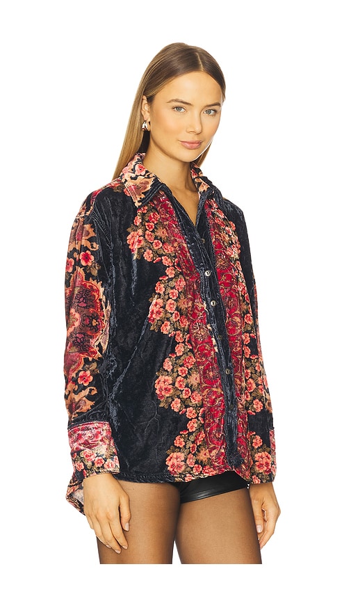 Free People X We The Free One Night Velvet Top In Black