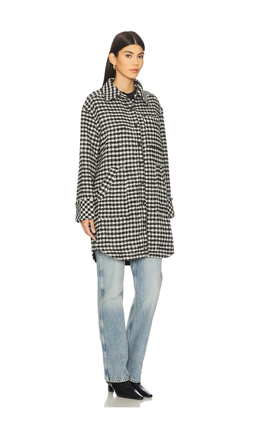  Free People X We The Free Get Around Houndstooth Shirt In Black & White In Black,white. Taglia Xs. Also In S. 