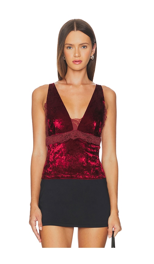 Free People Bed Of Roses Cami In Red
